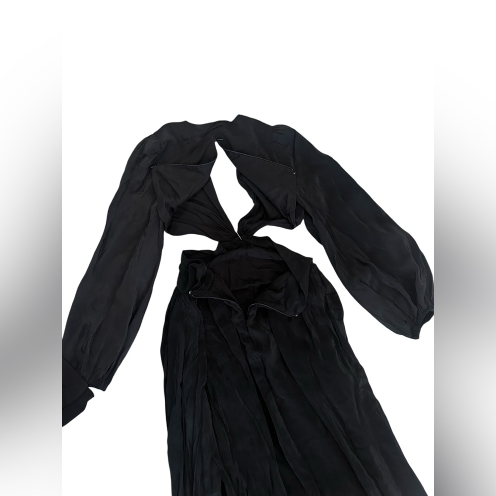 FARM RIO Black Cut Out Maxi Dress with Sun Buckle Small - Picture 10 of 16